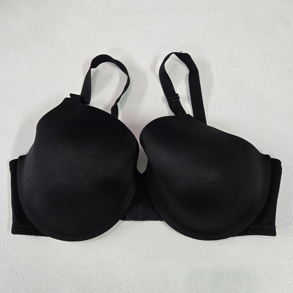 Warners Women Bra 38C Black Underwire Lightly Lined Smooth t Shirt